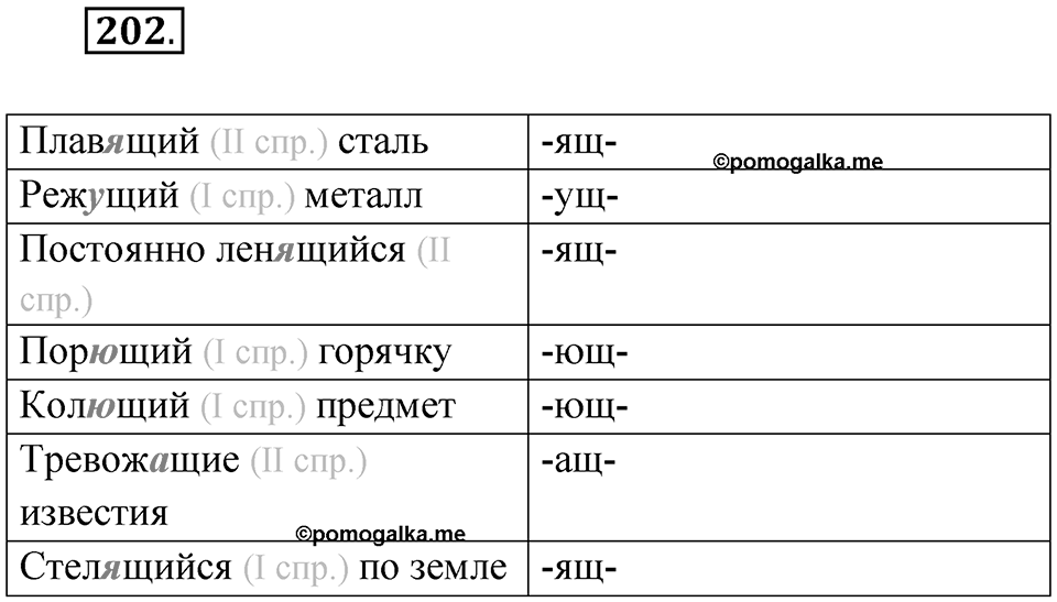 Упражнение 202 — решение 1