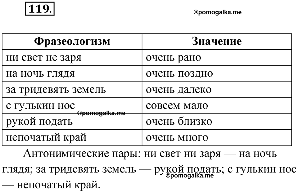 Упражнение 119 — решение 1