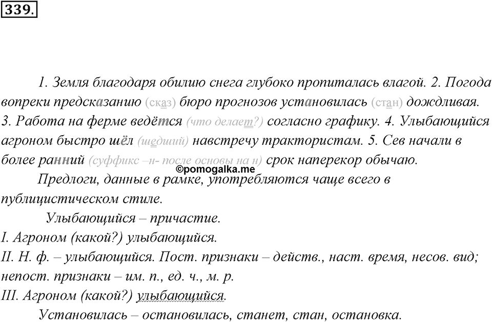 Упражнение 339 — решение 3