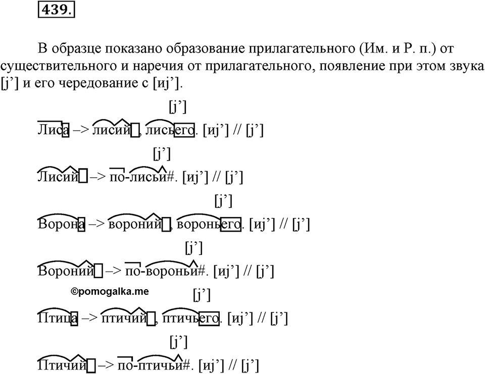 Упражнение 439 — решение 1
