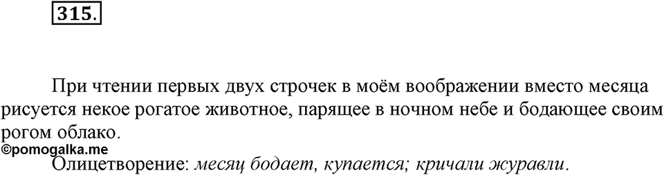 Упражнение 315 — решение 1