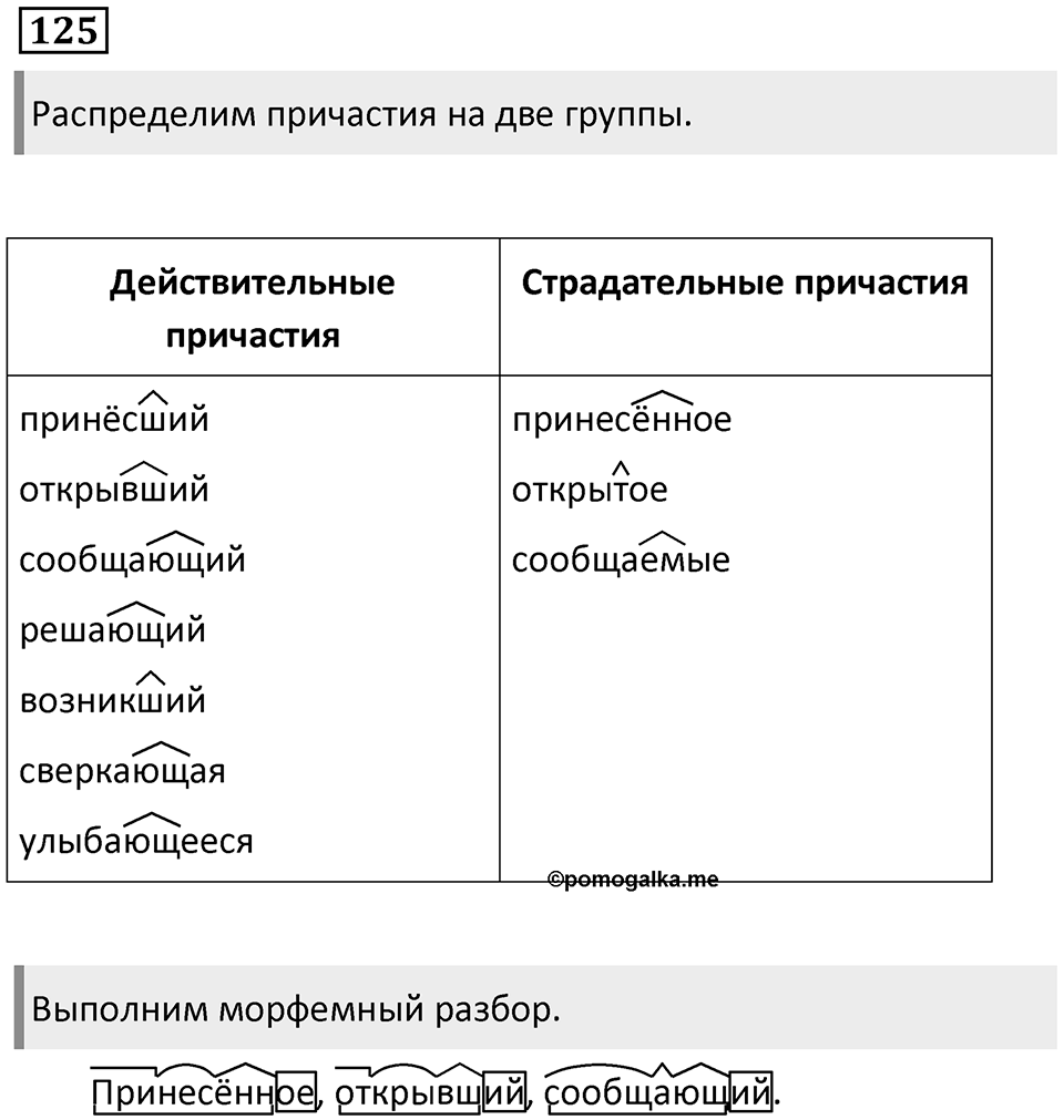 Упражнение 125 — решение 1