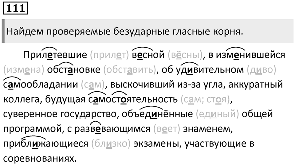 Упражнение 111 — решение 1