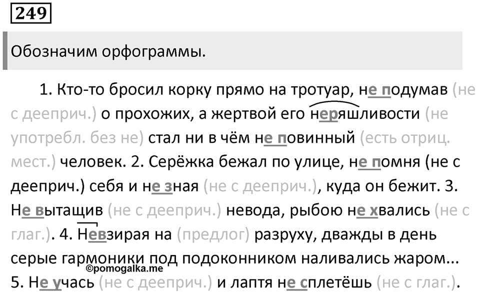 Упражнение 249 — решение 1