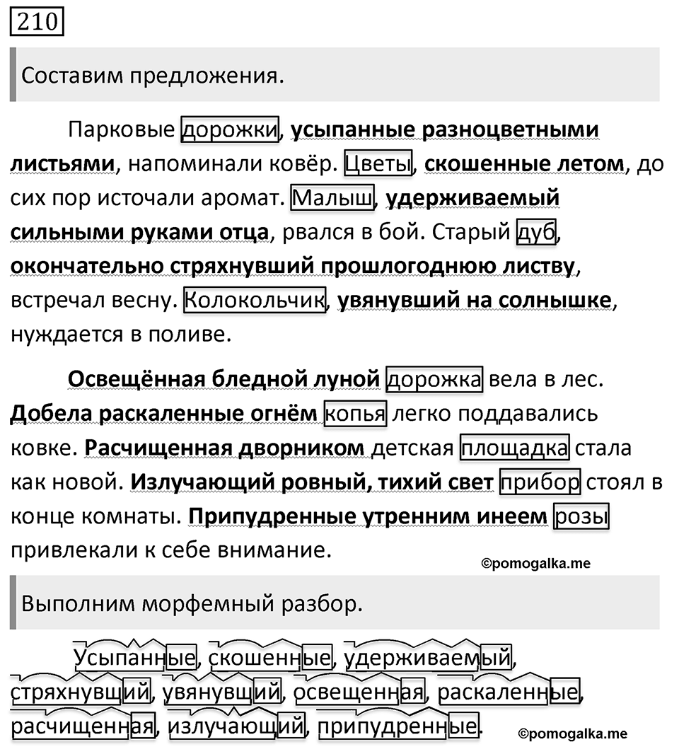 Упражнение 210 — решение 1