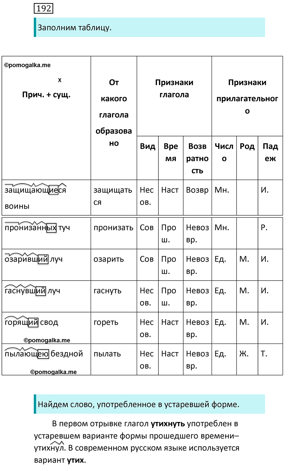 Упражнение 192 — решение 1