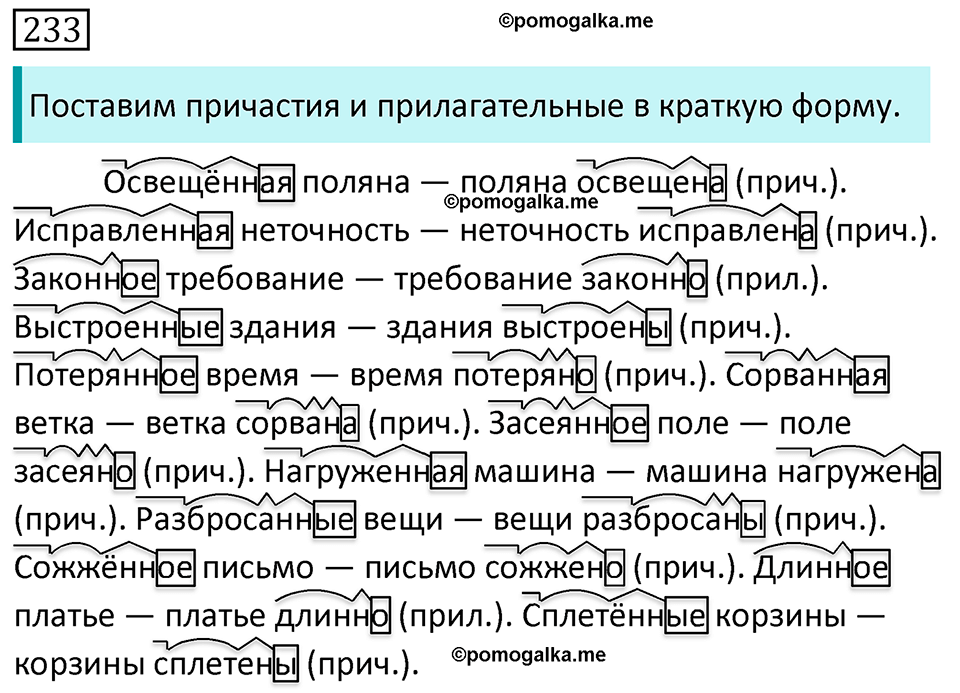 Упражнение 233 — решение 1