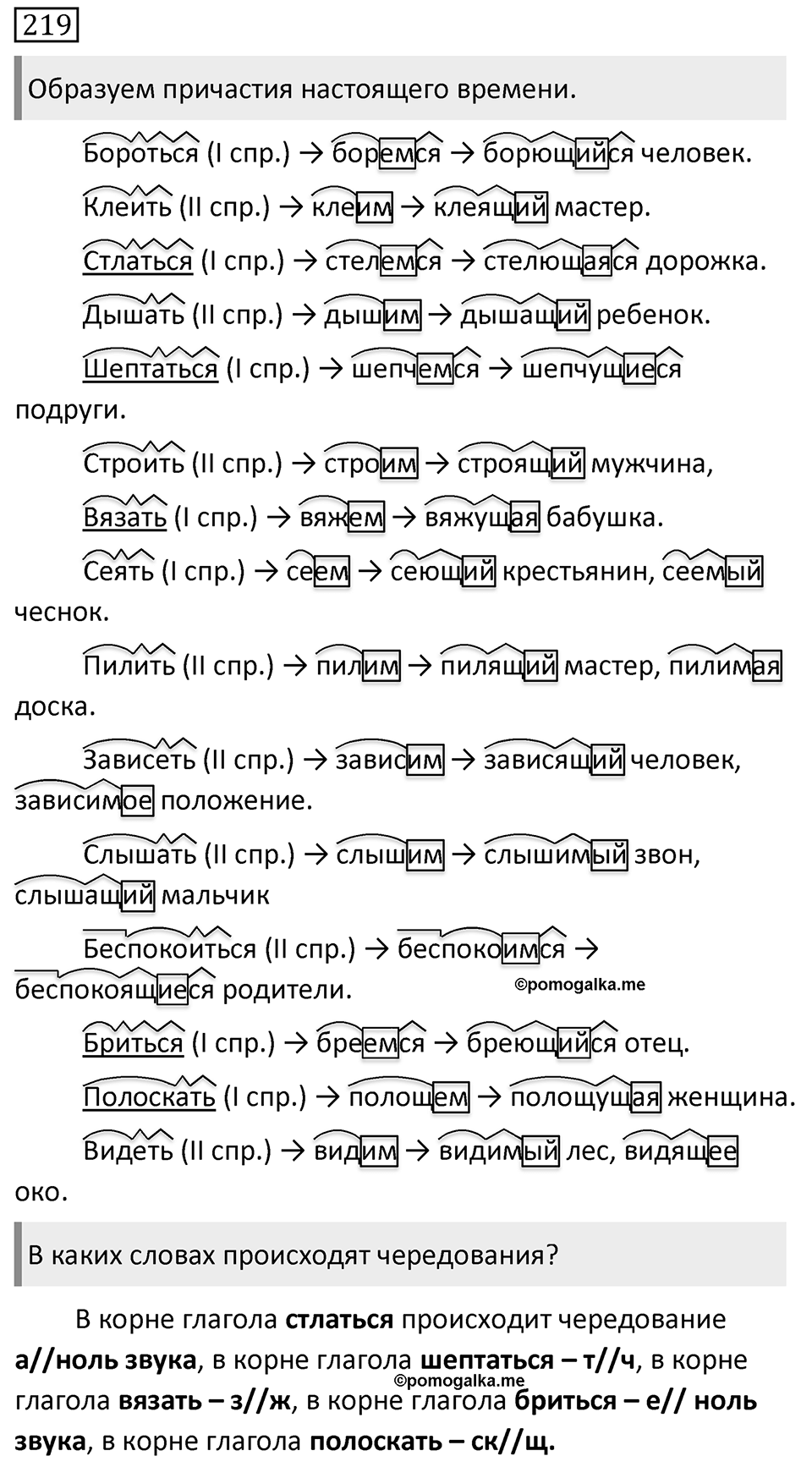 Упражнение 219 — решение 1