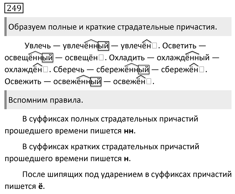 Упражнение 249 — решение 1