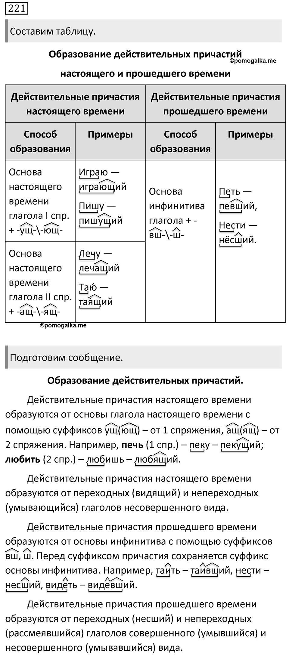 Упражнение 221 — решение 1