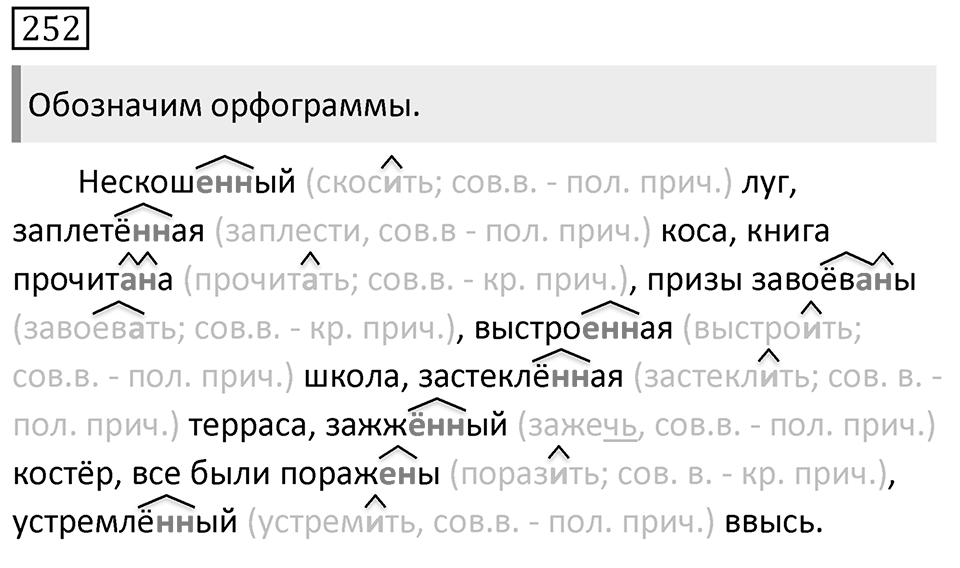 Упражнение 252 — решение 1