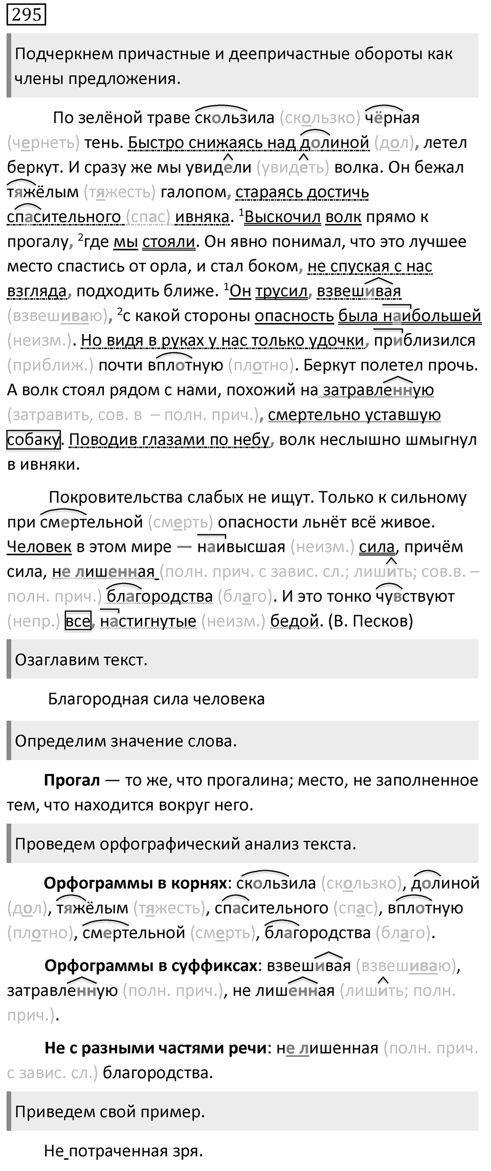Упражнение 295 — решение 1