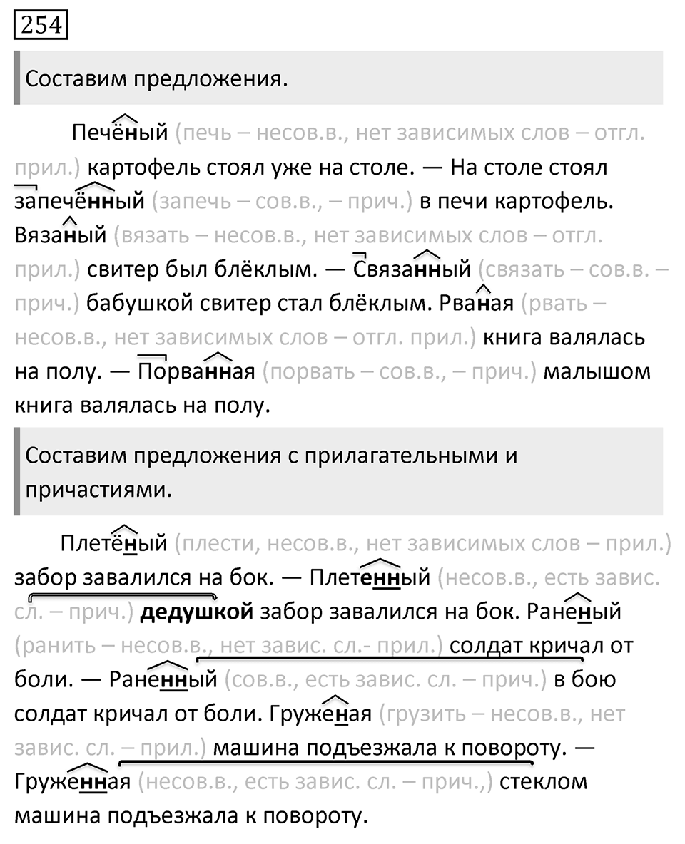 Упражнение 254 — решение 1