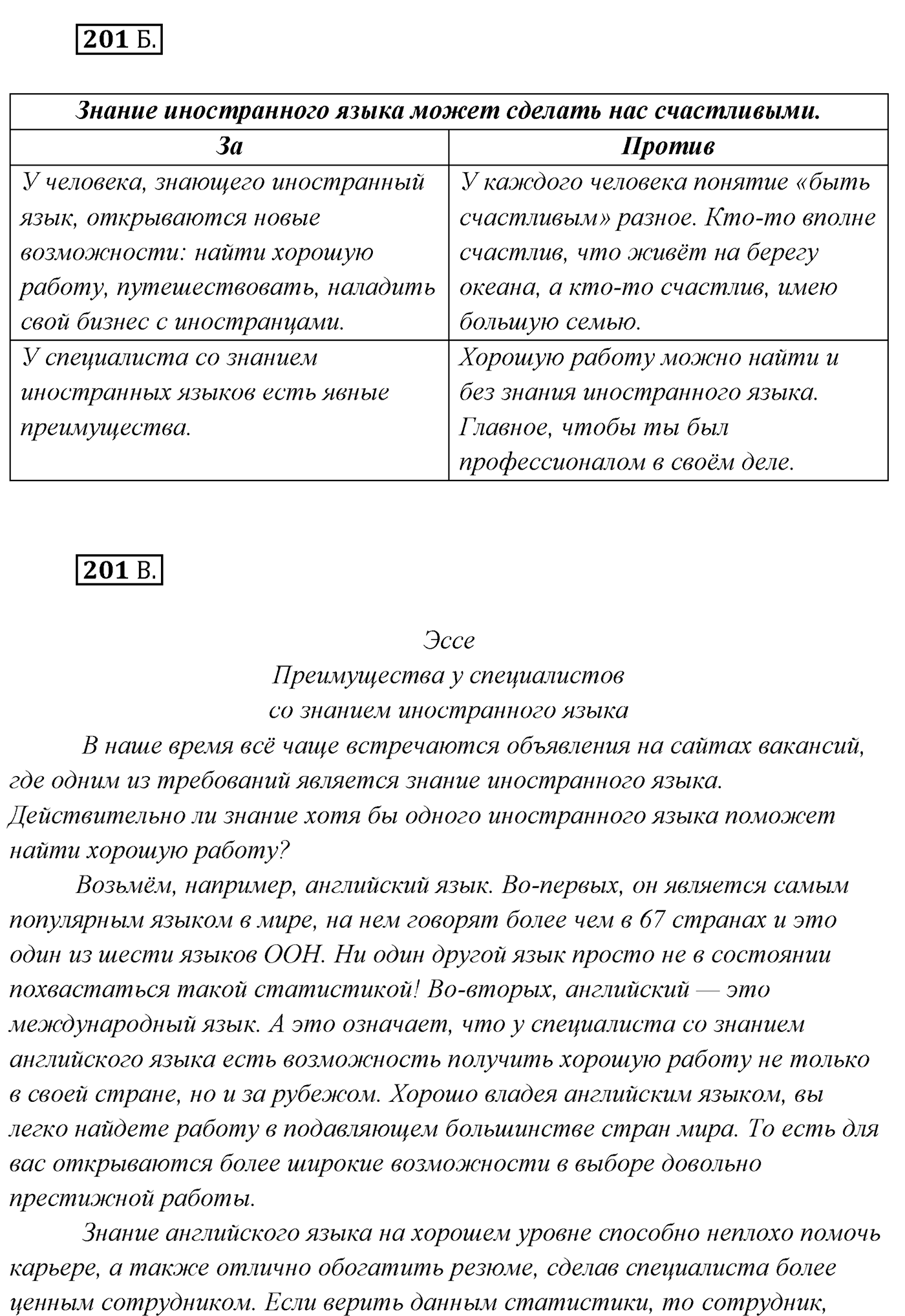 Упражнение №201 — решение 2