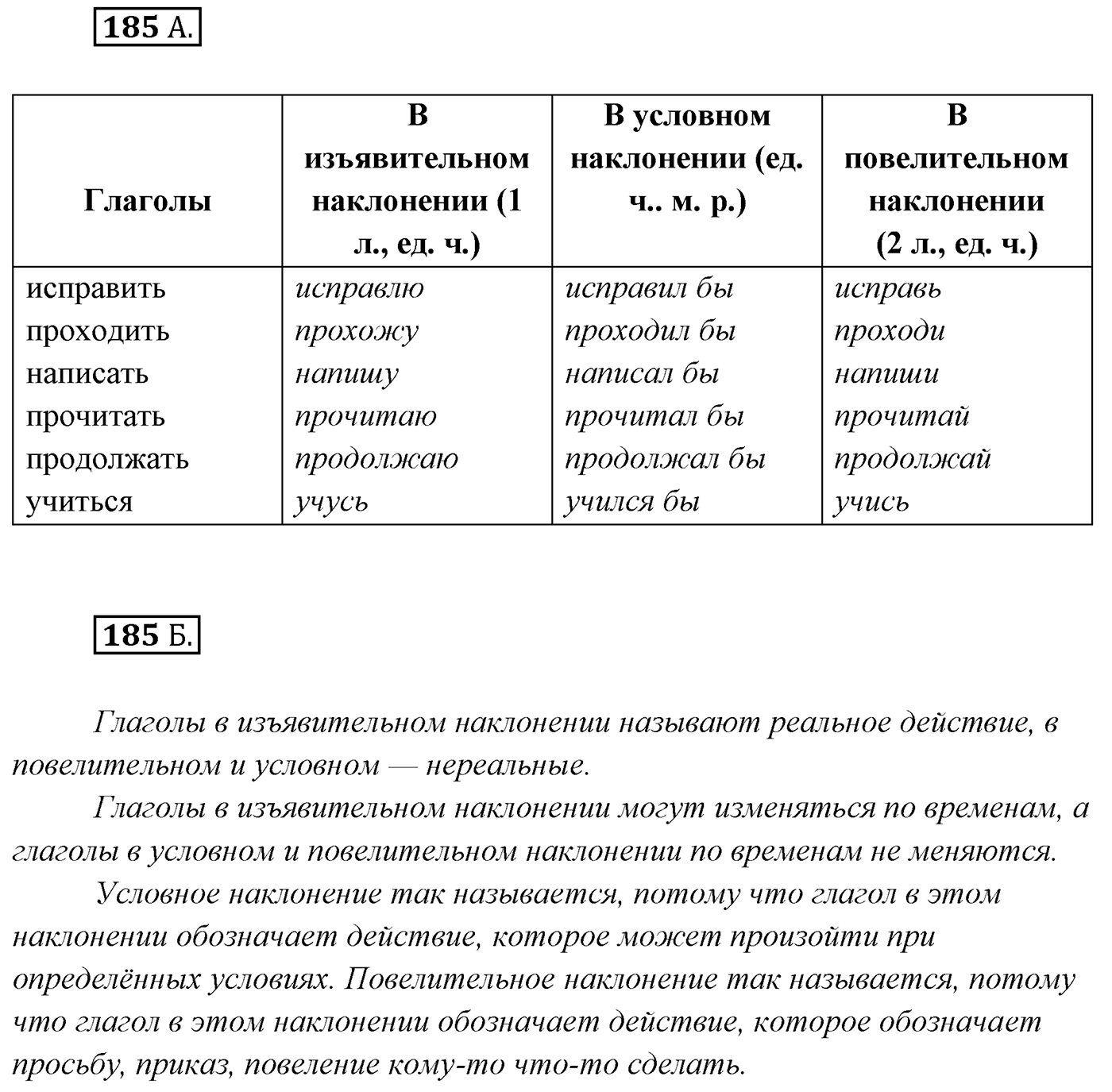 Упражнение №185 — решение 1