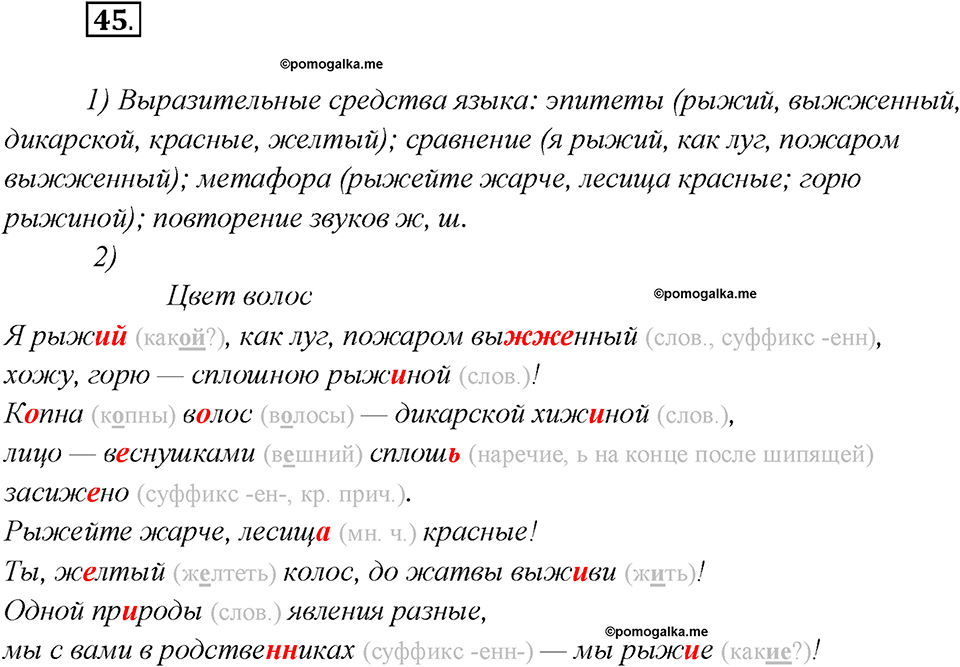Какие языки-родственники есть у русского языка?. Глава 3. Упражнение 45 — решение 1