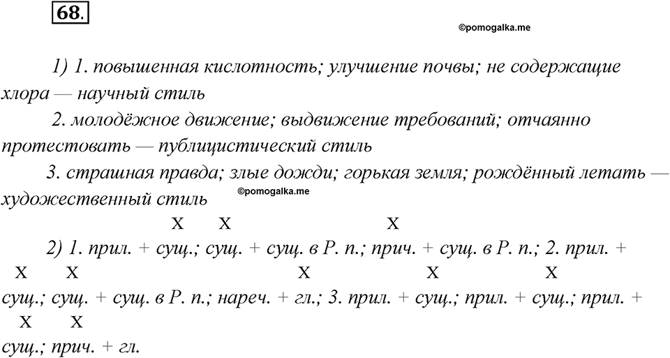 Как появился русский литературный язык?. Глава 5. Упражнение 68 — решение 1