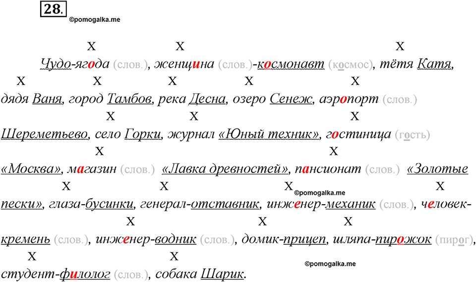 Как лингвисты изучают историю языка?. Глава 7. Упражнение 28 — решение 1