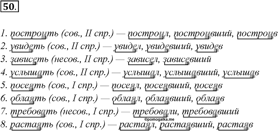 Как появился русский литературный язык?. Глава 5. Упражнение 50 — решение 1