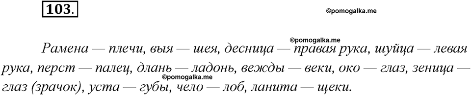 Какие языки-предки были русского языка?. Глава 2. Упражнение 103 — решение 1
