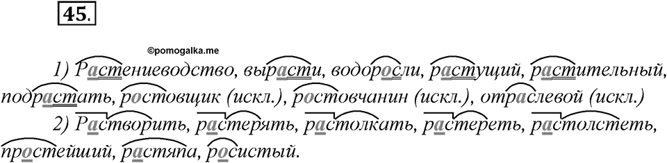 Какие языки-предки были русского языка?. Глава 2. Упражнение 45 — решение 1