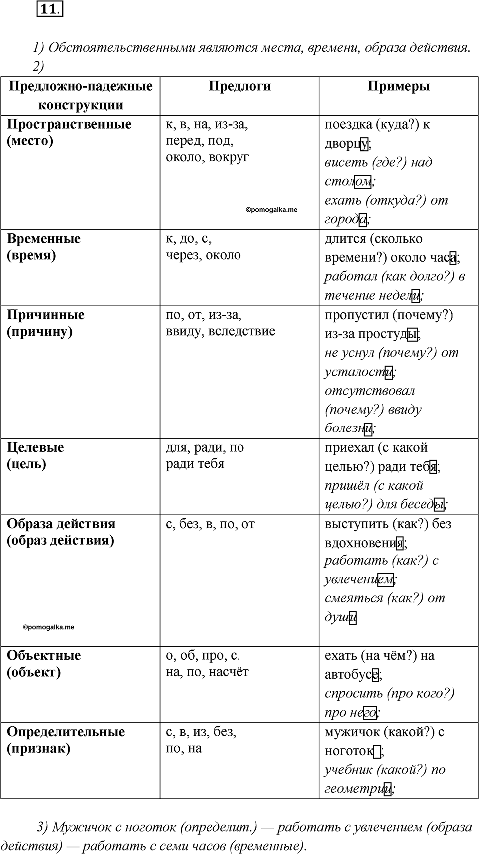 Как изменяются языки. Глава 4. Упражнение 11 — решение 1