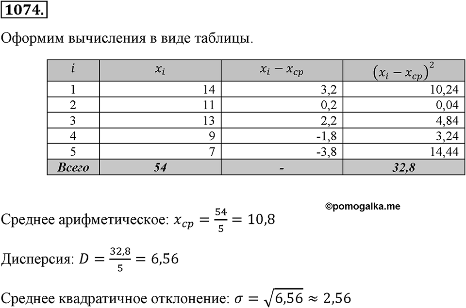 Номер 1074 — решение 2