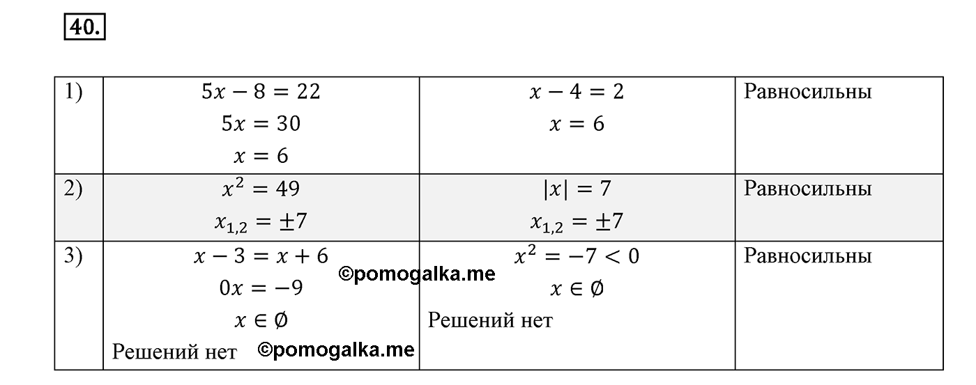 Вариант 3 Номер №40 — решение 1