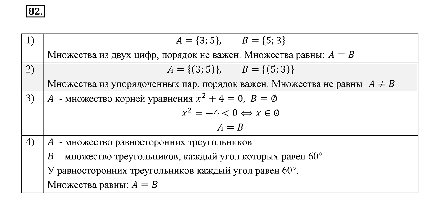 Вариант 2 Номер №82 — решение 1