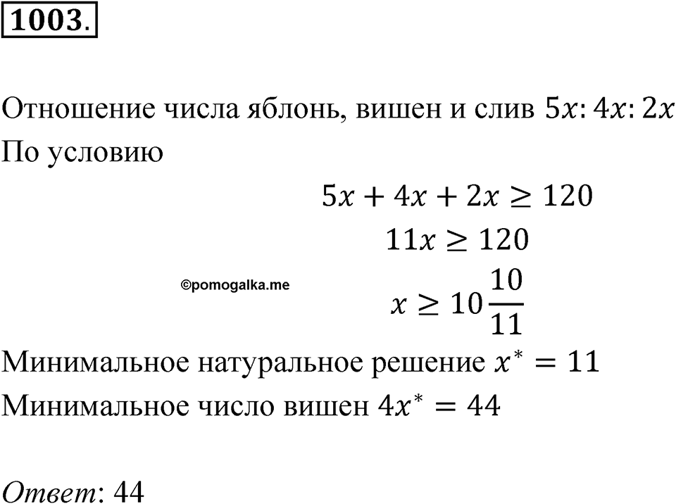 Номер 1003 — решение 1