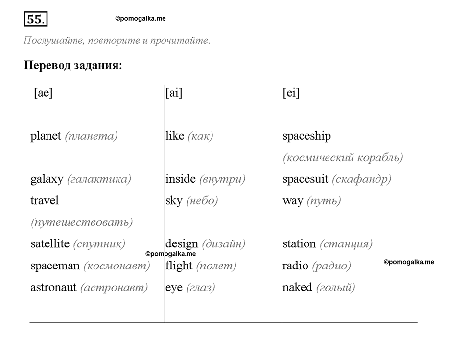 Unit 1. We Belong to the Universe. Section 3. Задание №55 — решение 1
