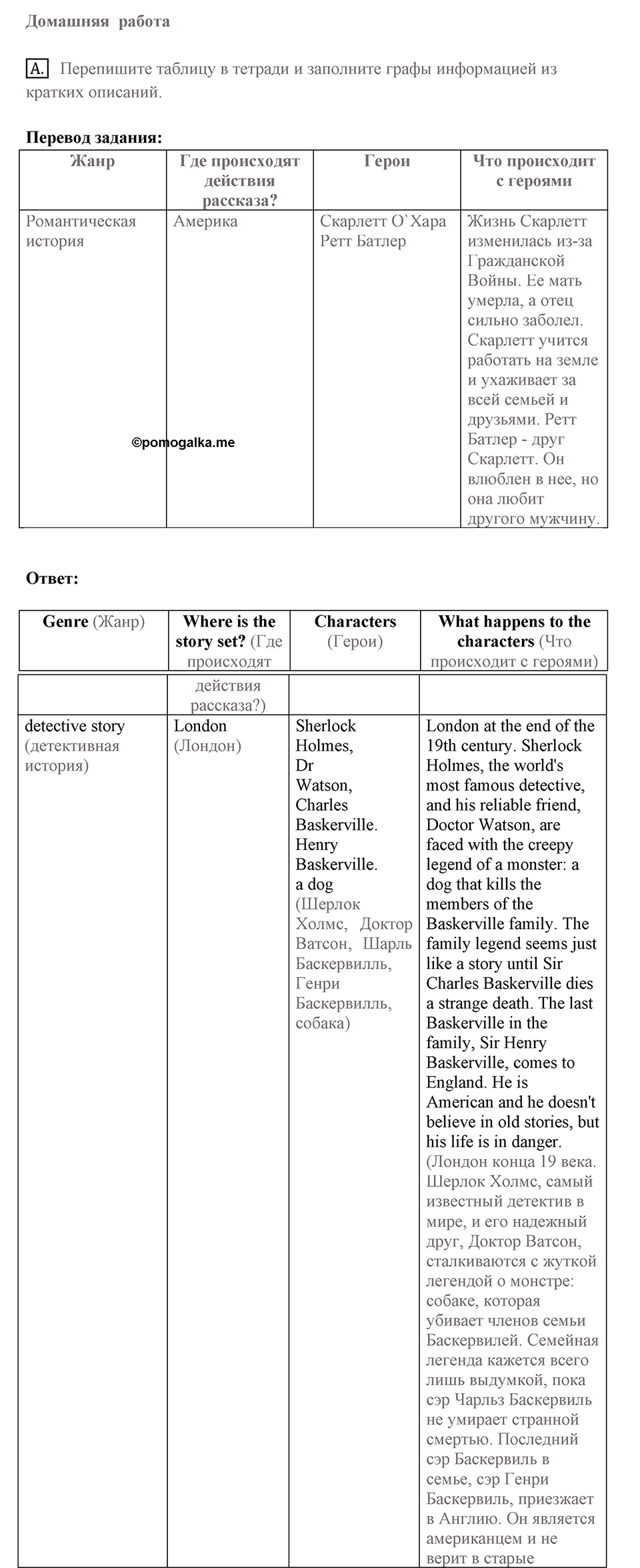 When you make a new friend, ask him, "What do you read?". Unit 6 lesson 6-7 Homework A — решение 1