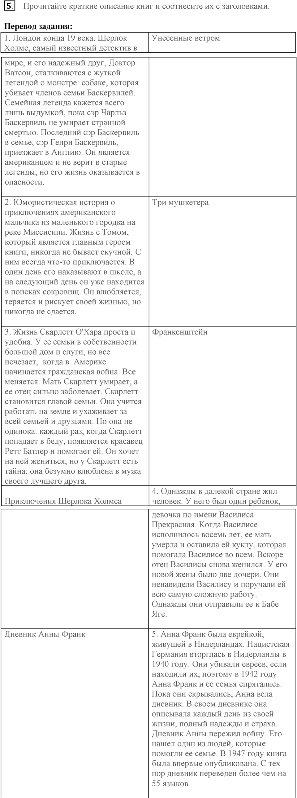 When you make a new friend, ask him, "What do you read?". Unit 6 lesson 6-7 exercise 5 — решение 1