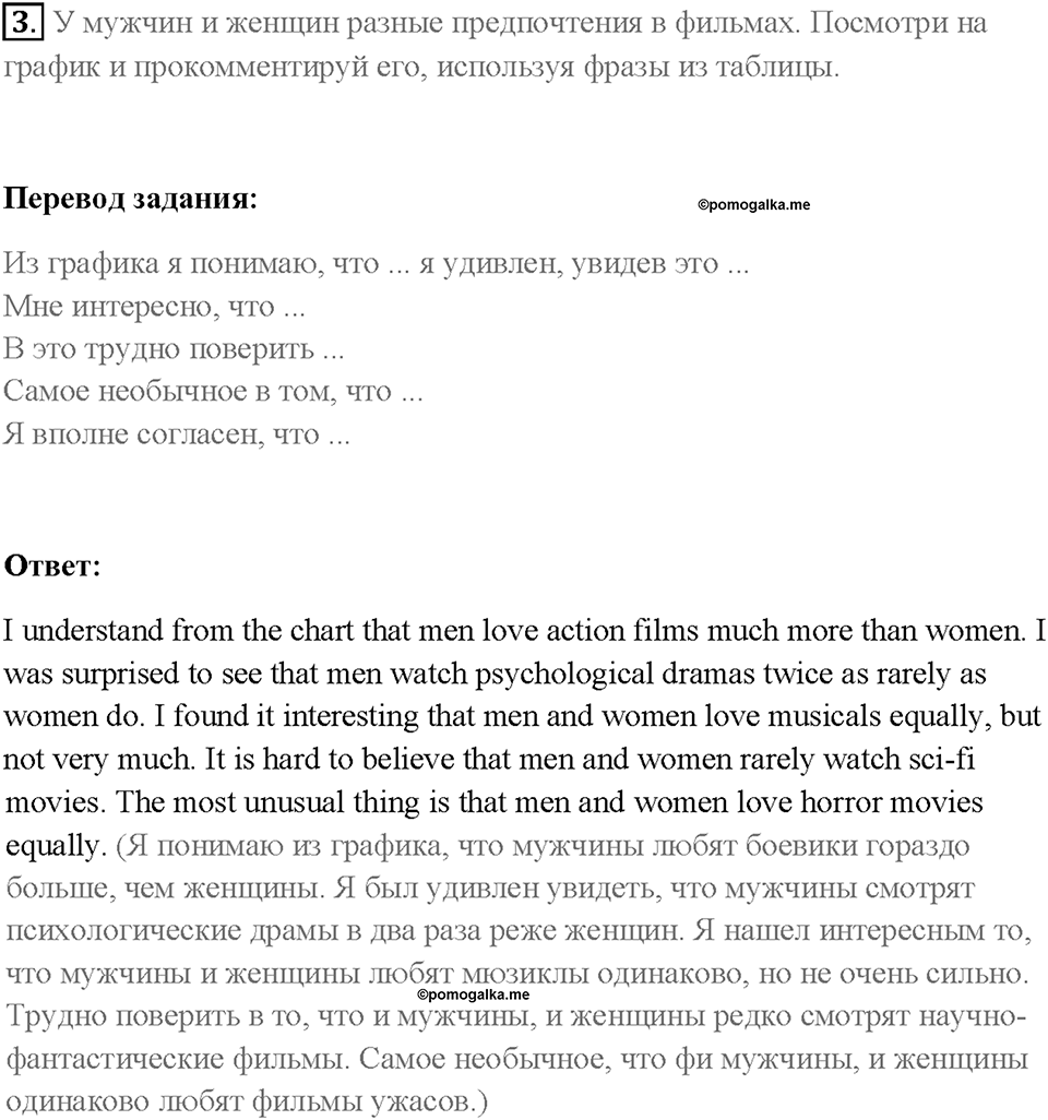 Часть 2. Unit 3. Страница 27. Step 6. Задание №3 — решение 1