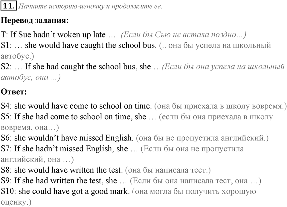 Module 8. Grammar in Use. 8c задание №11 — решение 1