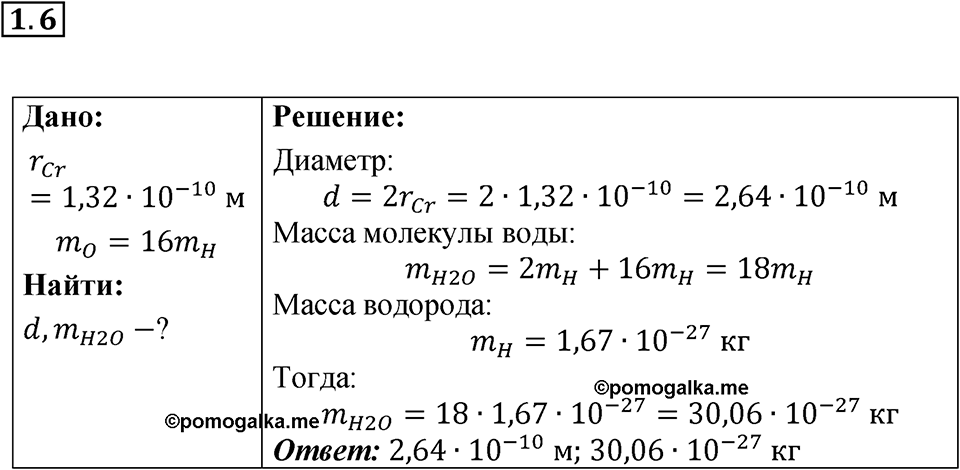 Номер 1.6 — решение 1