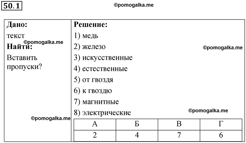 Номер 50.1 — решение 1