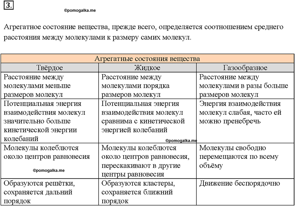 Глава 1. Тепловые явления. §12. Агрегатные состояния вещества. Вопрос №3 — решение 1