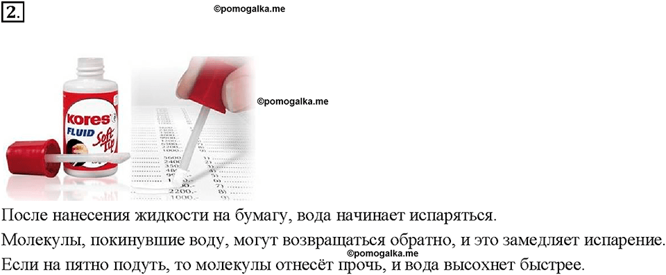 Глава 1. Тепловые явления. §16. Испарение. Насыщенный и ненасыщенный пар. Задание №2 — решение 1