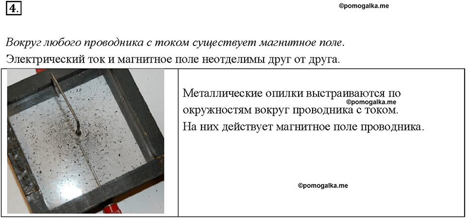 Глава 3. Электромагнитные явления. §57. Магнитное поле. Вопрос №4 — решение 1