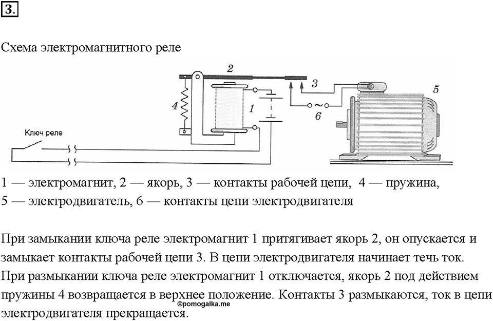 Глава 3. Электромагнитные явления. §59. Магнитное поле катушки с током. Электромагниты и их применение. Задание №3 — решение 1