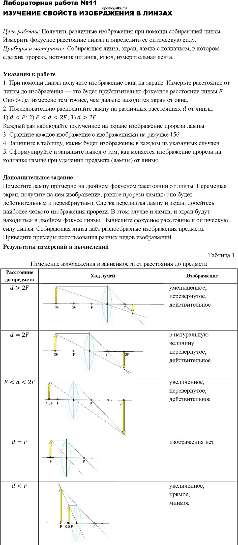Глава 4. Световые явления. Лабораторная работа №11 — решение 1