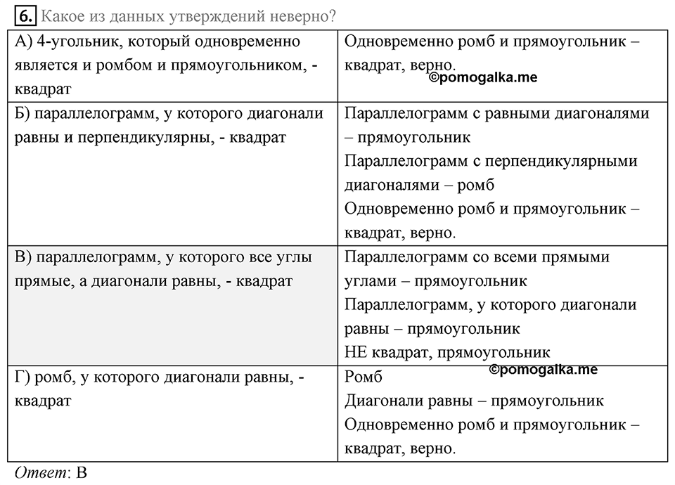 Проверь себя в тестовой форме задание №1 номер 6 — решение 1