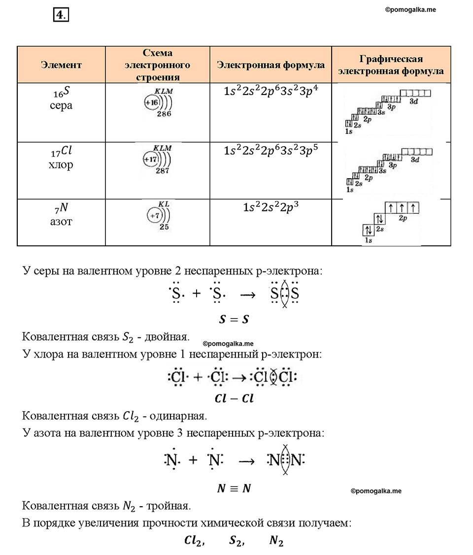 Глава 1. Атомы химических элементов. §11. Задание №4 — решение 1