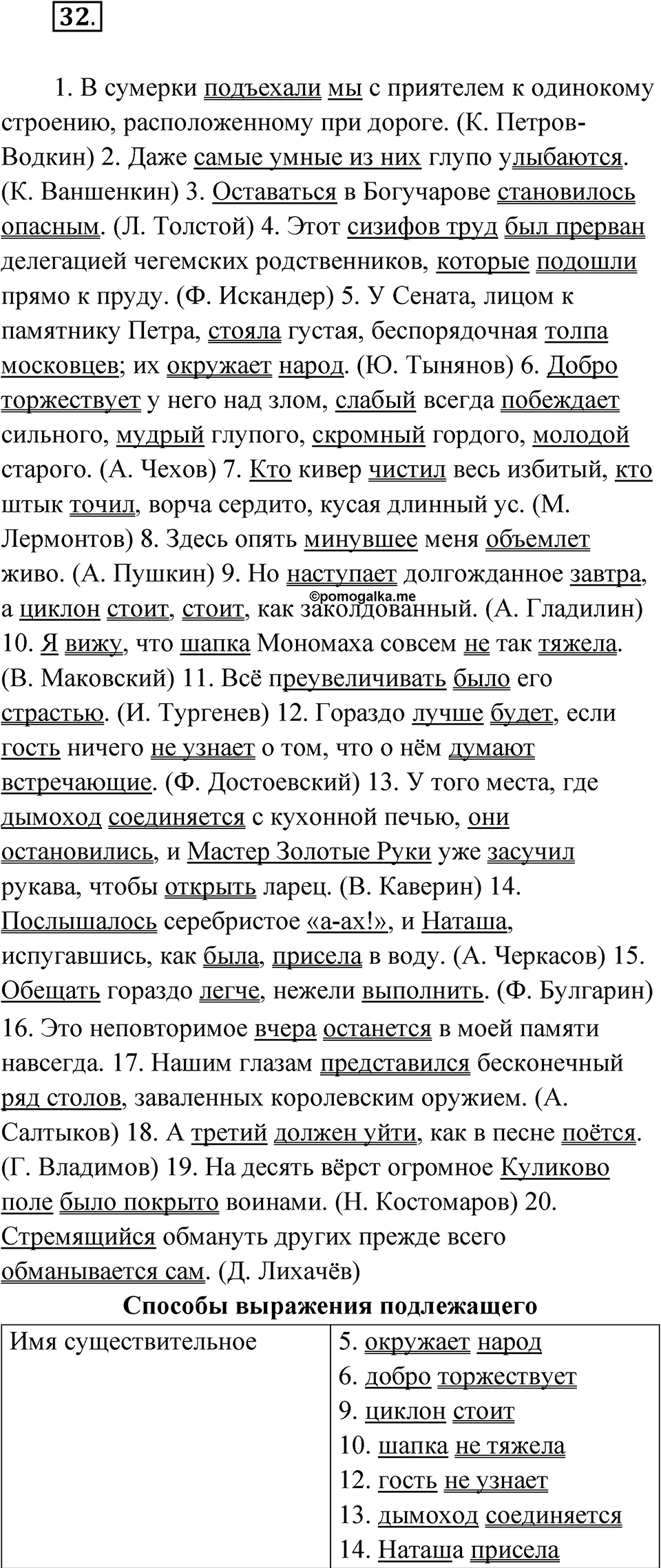 Упражнение 32 — решение 1