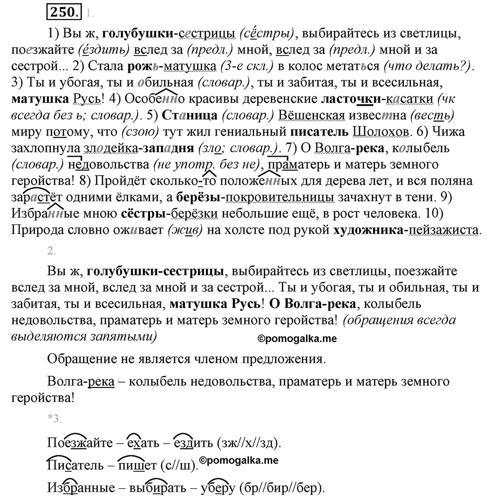 Упражнение №250 — решение 1