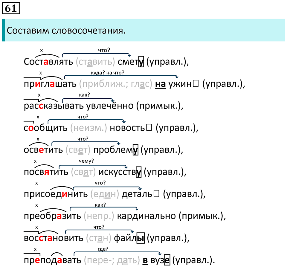 Упражнение 61 — решение 1