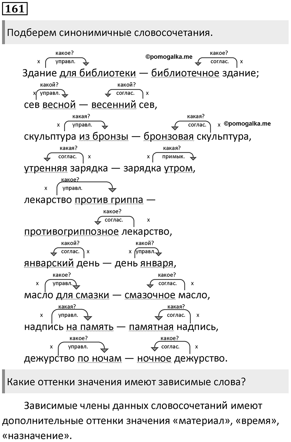 Упражнение 161 — решение 1