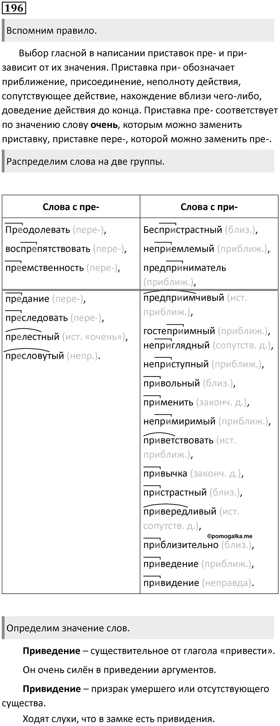 Упражнение 196 — решение 1