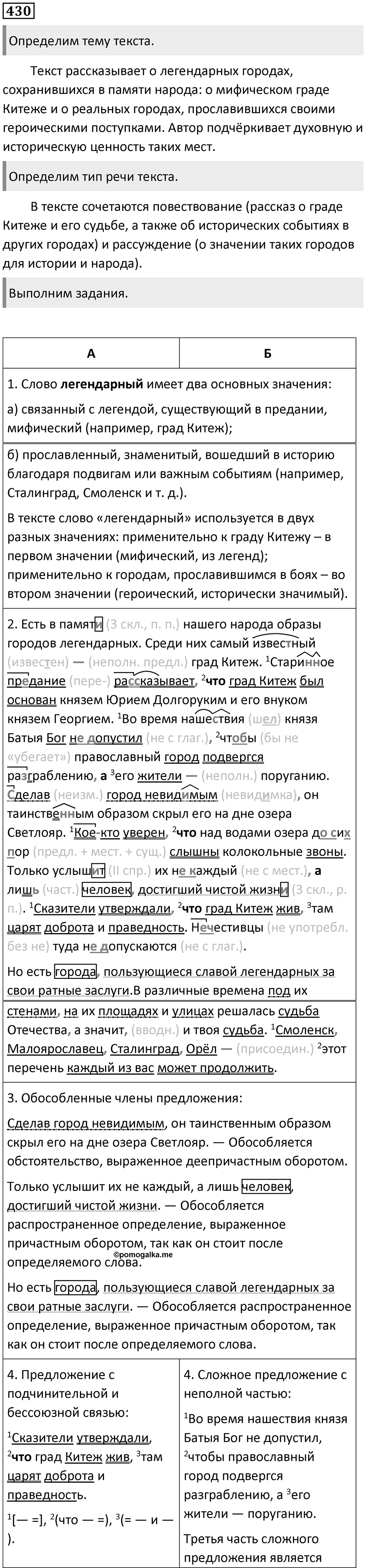 Упражнение №430 — решение 1